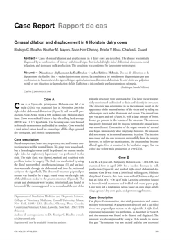 كتاب Omasal dilation and displacement in 4 Holstein dairy cows pdf