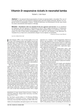 كتاب Vitamin D responsive rickets in neonatal lambs pdf