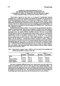 كتاب Superovulatory responses in cattle pre treated with estradiol and progestagen pdf
