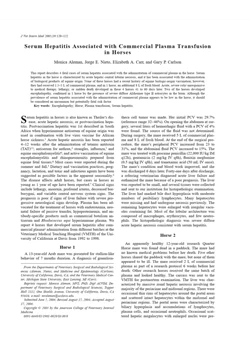 كتاب Serum Hepatitis Associated with Commercial Plasma Transfusion in Horses p 120 122 pdf