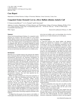كتاب Congenital Ocular Dermoid Cyst in a River Buffalo Bubalus bubalis Calf pdf
