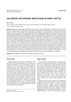 كتاب AN UPDATE ON UTERINE INFECTIONS IN DAIRY CATTLE pdf