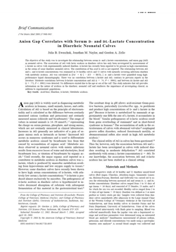 كتاب Anion Gap Correlates with Serum D and DL Lactate Concentration in Diarrheic Neonatal Calves