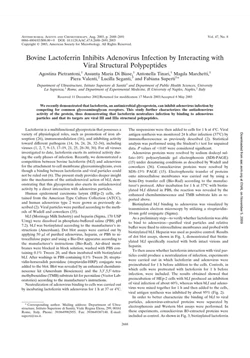 كتاب Bovine Lactoferrin Inhibits Adenovirus Infection by Interacting with Viral Structural Polypeptides