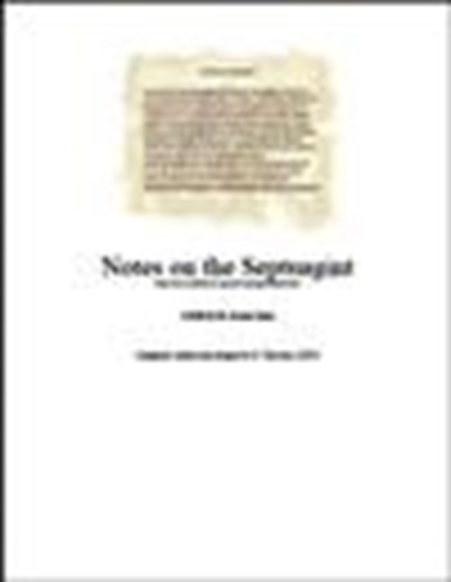       Notes On the Septuagint.pdf