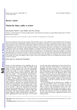 كتاب Niacin for dairy cattle a review pdf