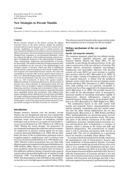 كتاب New Strategies to Prevent Mastitis