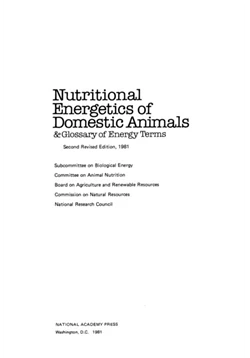كتاب Nutritional Energetics of Domestic Animals and Glossary of Energy Terms