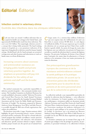 Infection control in veterinary clinics