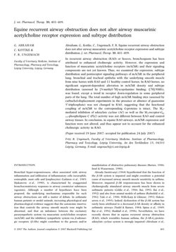 كتاب Equine recurrent airway obstruction does not alter airway muscarinic acetylcholine receptor expression and subtype distribution