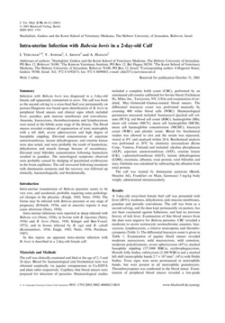 كتاب Intra uterine Infection with Babesia bovis in a 2 day old Calf