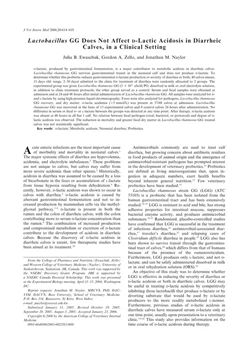 كتاب Lactobacillus GG Does Not Affect D Lactic Acidosis in Diarrheic pdf