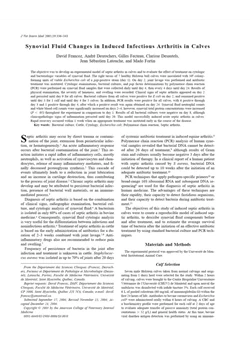 كتاب Synovial Fluid Changes in Induced Infectious Arthritis in Calves p 336 343