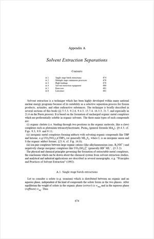 Solvent Extraction Separation