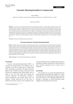 كتاب Traumatic Reticulopericarditis in a Saanen Goat pdf