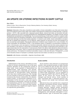 كتاب AN UPDATE ON UTERINE INFECTIONS IN DAIRY CATTLE