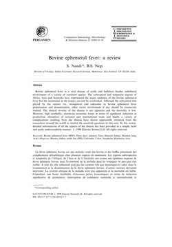 كتاب Bovine ephemeral fever a review pdf