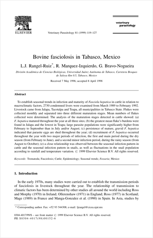 Bovine fasciolosis in Tabasco Mexico