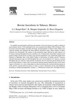 كتاب Bovine fasciolosis in Tabasco Mexico