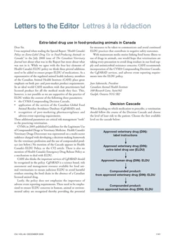 كتاب Extra label drug use in food producing animals in Canada