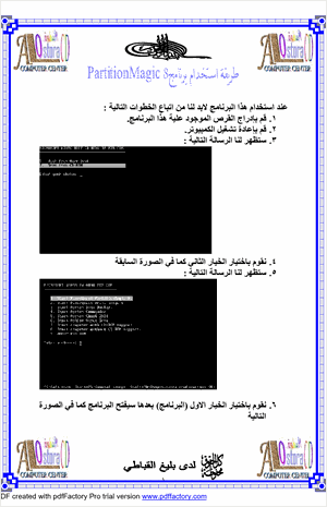 تعلم برنامج Parttion Magic بالصور