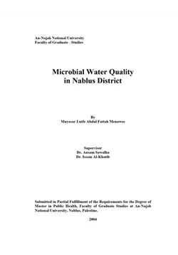كتاب Microbial Water Quality pdf