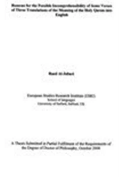 كتاب Reasons for the Possible Incomprehensibility of Some Verses of Three Translations of the Meaning of the Holy Quran into English