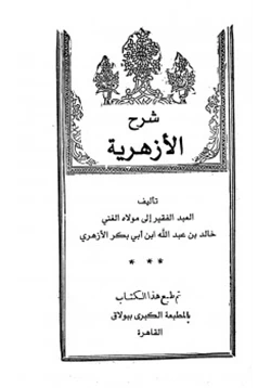 كتاب شرح الأزهرية pdf