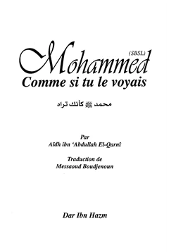 كتاب محمد صلى الله عليه وسلم كأنك تراه باللغة الفرنسية
