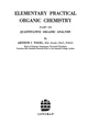 كتاب التحليل الكمي العضوي - سلسلة كتب فوغل vogel - elementary quantitative organic analysis